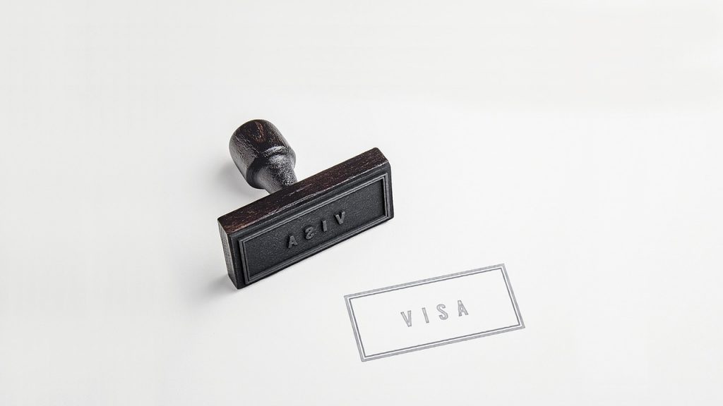 Tampon avec inscription Visa